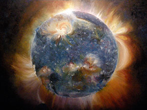pintura óleo Sol Soho
