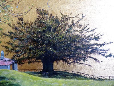 Tejo de Bermiego pintura óleo